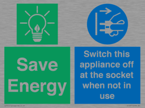 Save Energy, Switch this appliance off at the socket when not in use